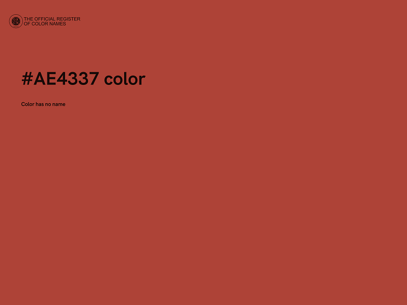 #AE4337 color image