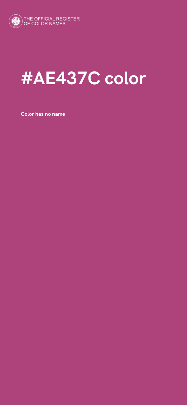 #AE437C color image