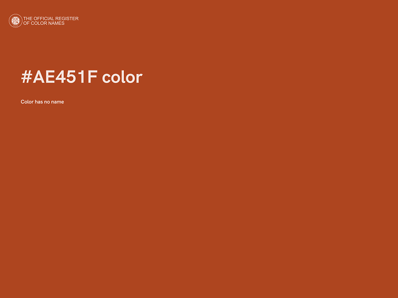 #AE451F color image