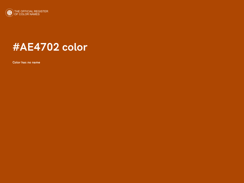 #AE4702 color image