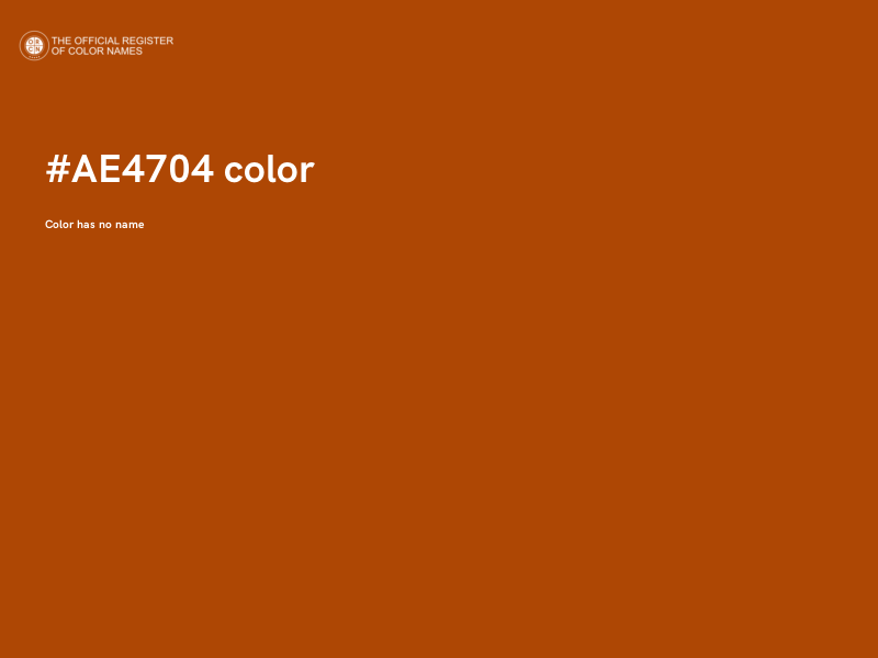 #AE4704 color image