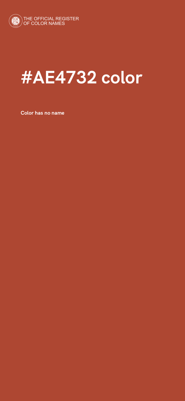#AE4732 color image