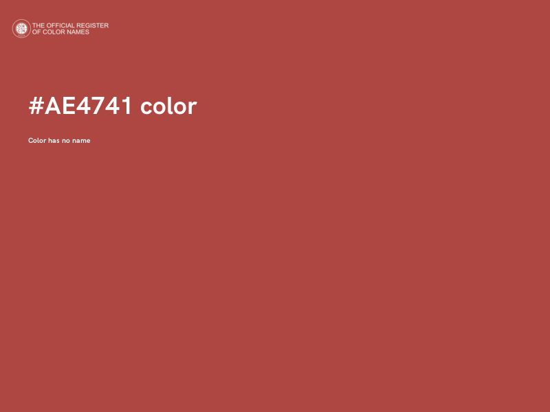 #AE4741 color image