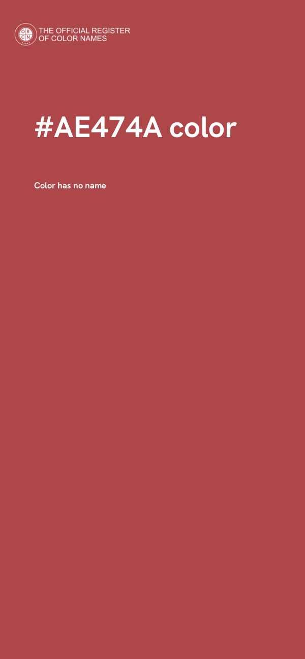 #AE474A color image