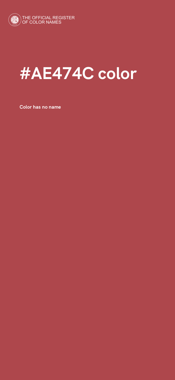 #AE474C color image