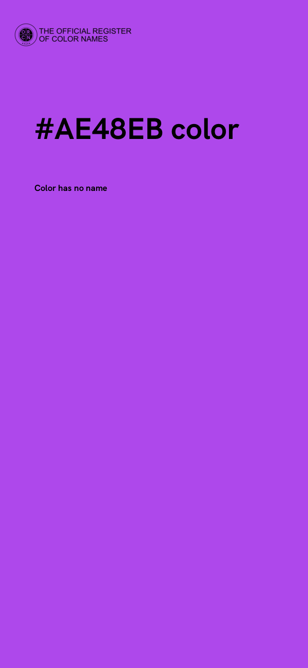 #AE48EB color image