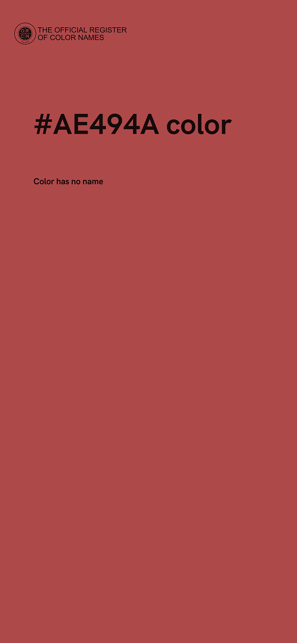 #AE494A color image