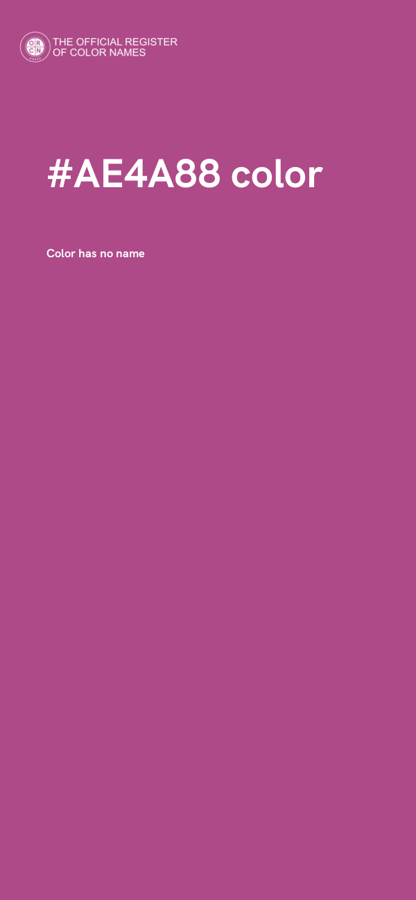 #AE4A88 color image