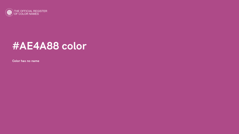 #AE4A88 color image