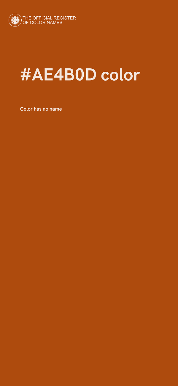 #AE4B0D color image