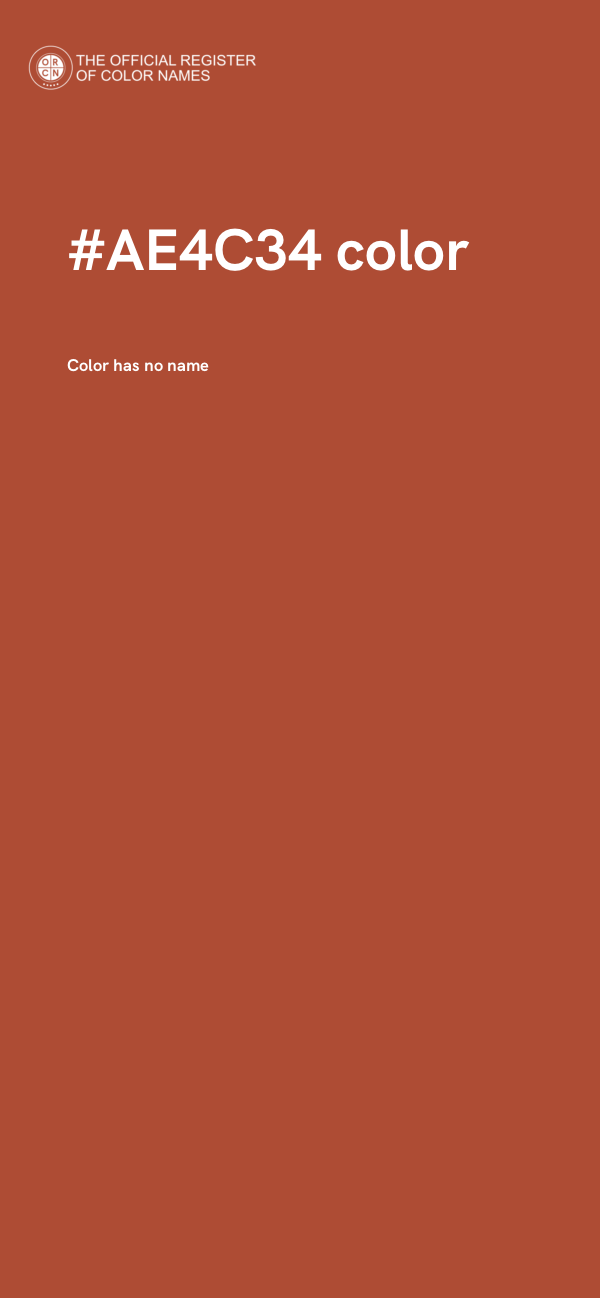 #AE4C34 color image