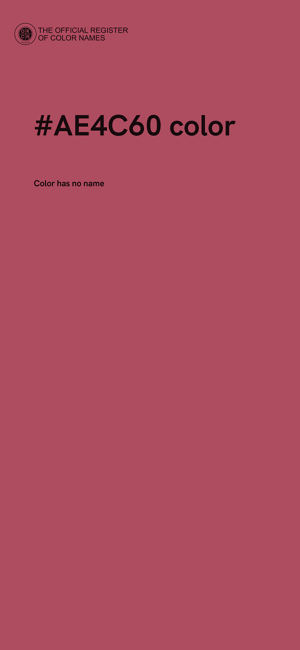 #AE4C60 color image