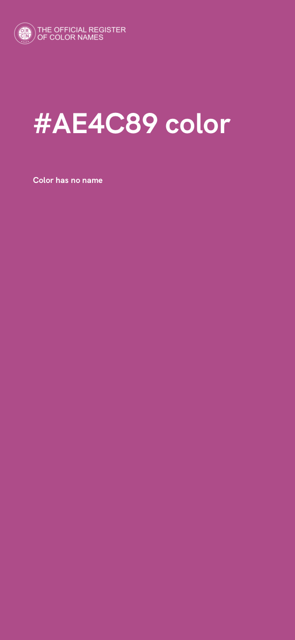 #AE4C89 color image