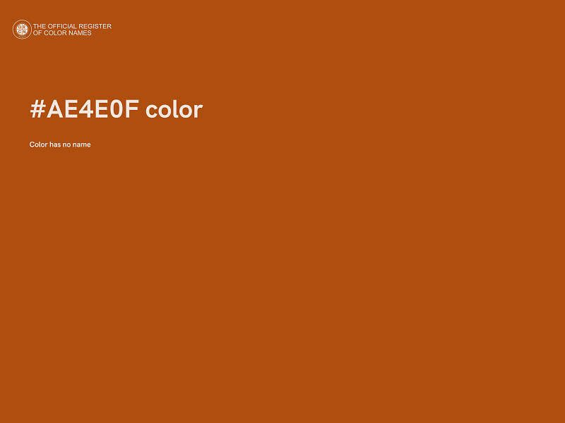 #AE4E0F color image