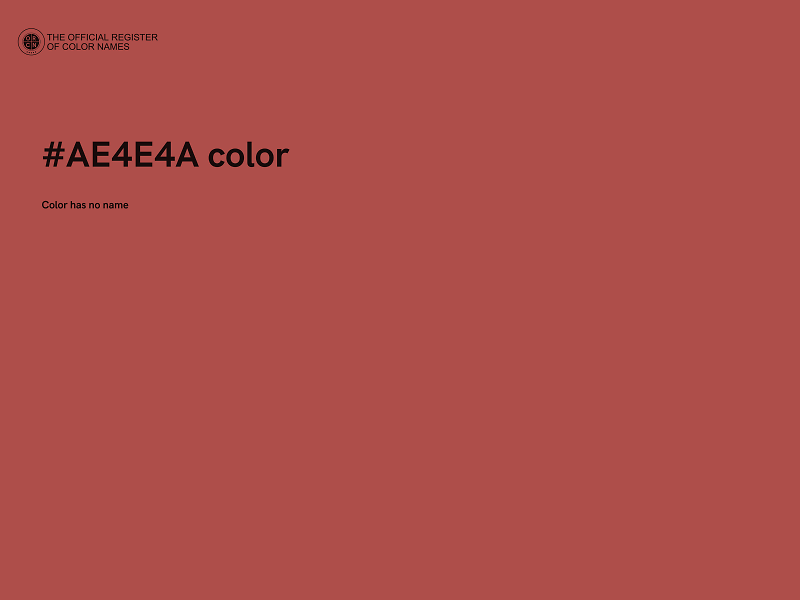 #AE4E4A color image