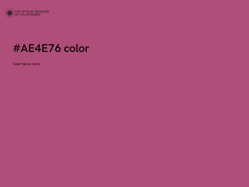 #AE4E76 color image