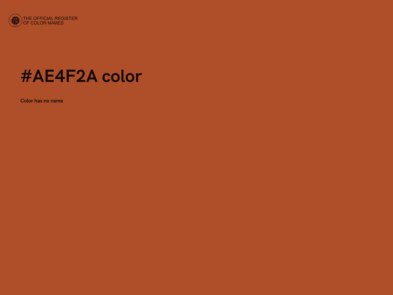 #AE4F2A color image