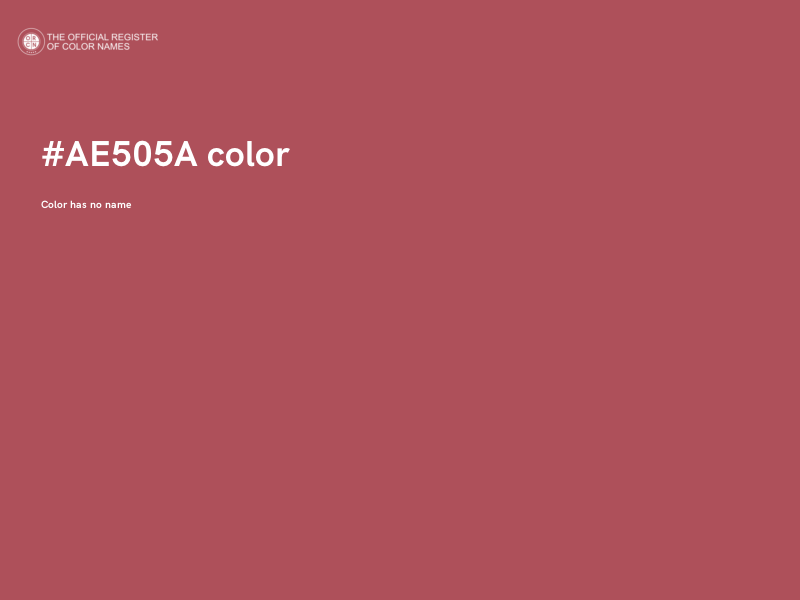 #AE505A color image