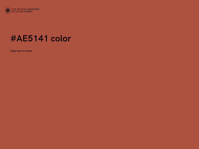 #AE5141 color image