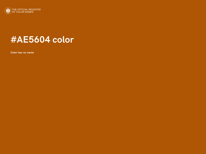#AE5604 color image