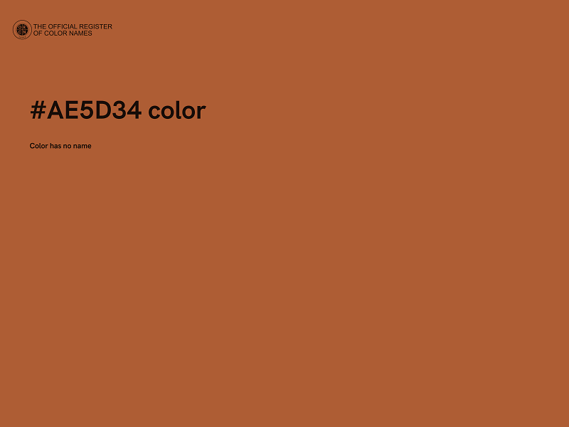 #AE5D34 color image