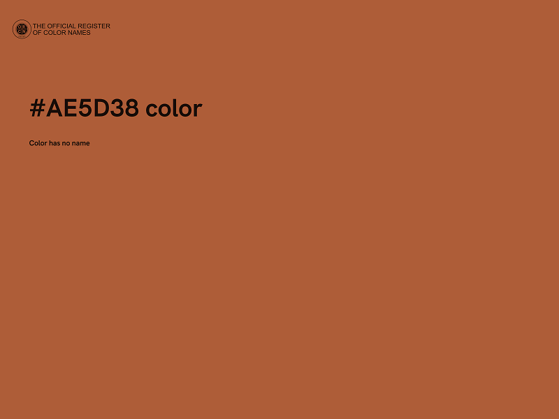 #AE5D38 color image