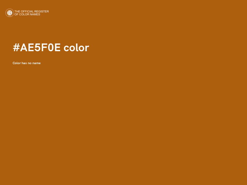 #AE5F0E color image