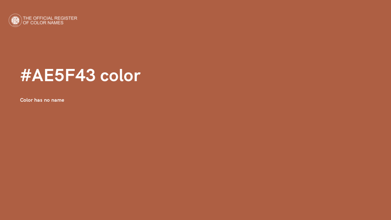 #AE5F43 color image