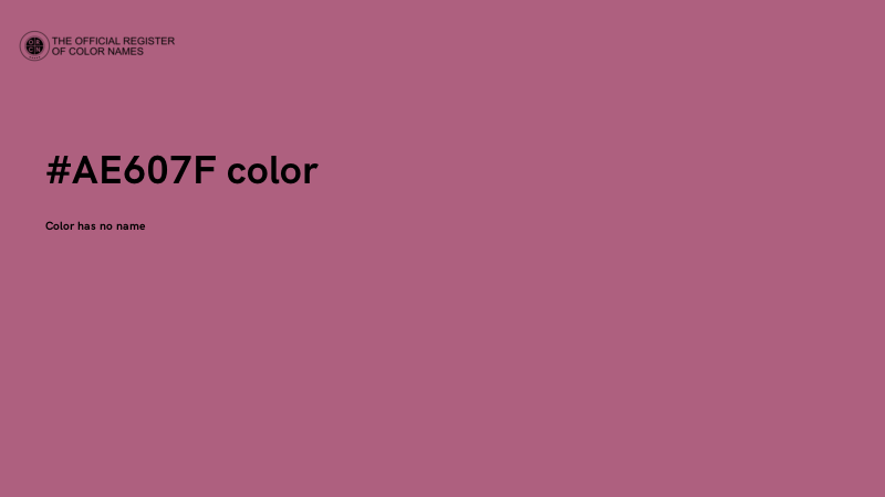 #AE607F color image