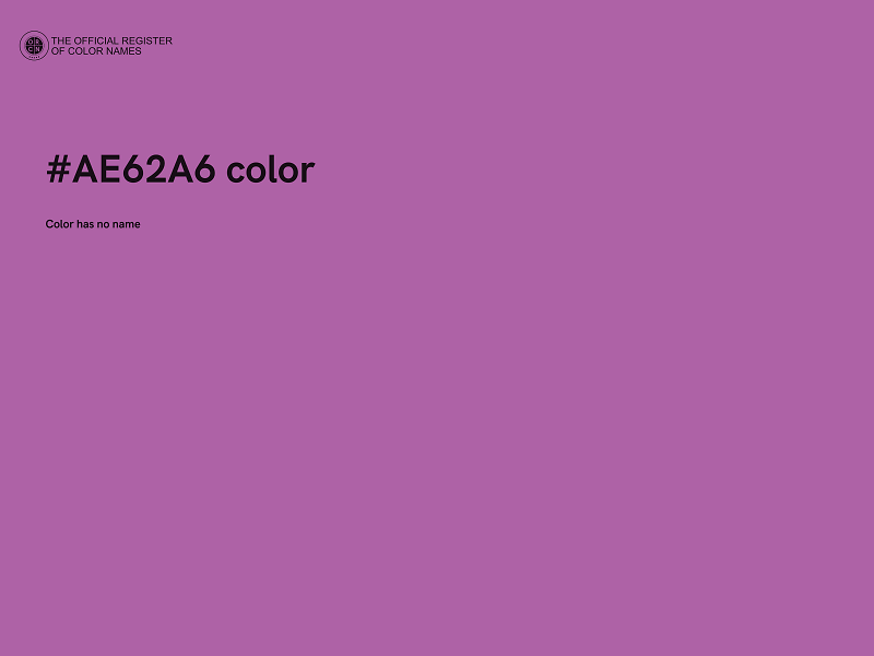 #AE62A6 color image