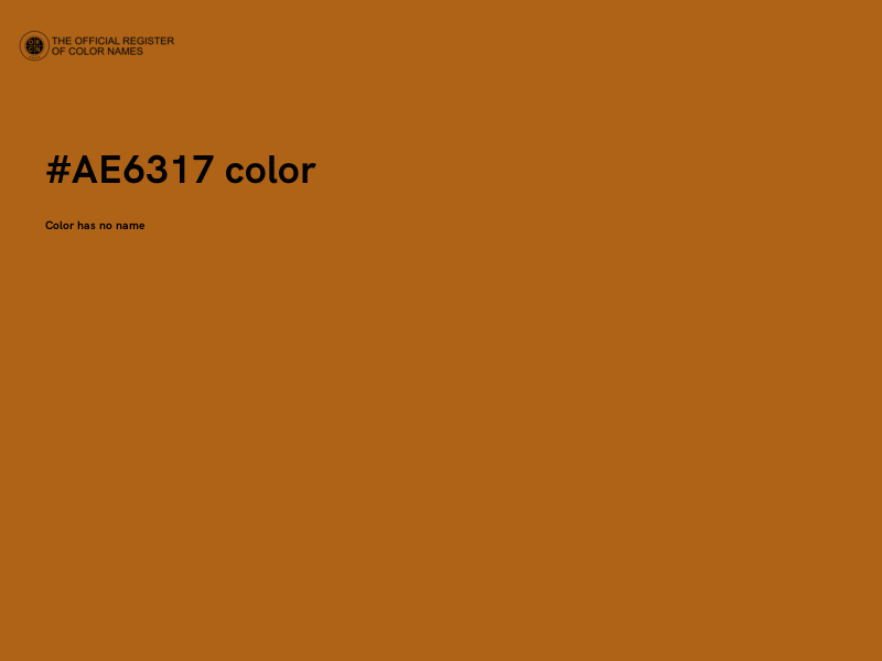 #AE6317 color image