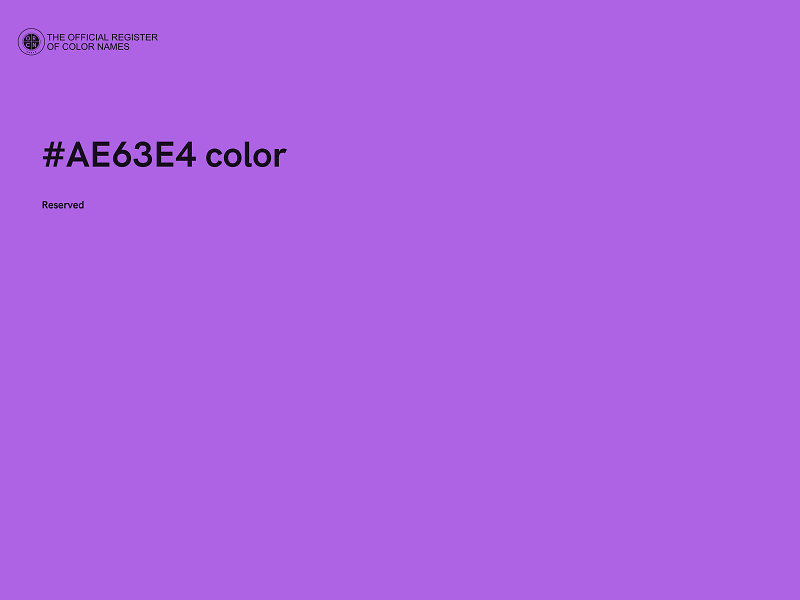 #AE63E4 color image