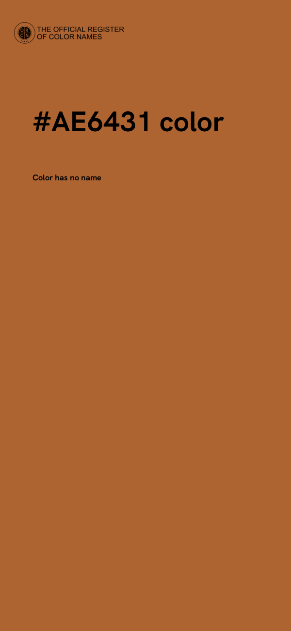 #AE6431 color image