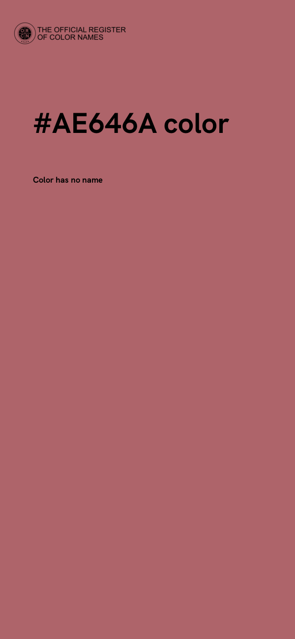 #AE646A color image