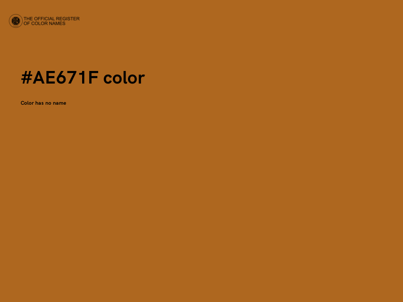 #AE671F color image