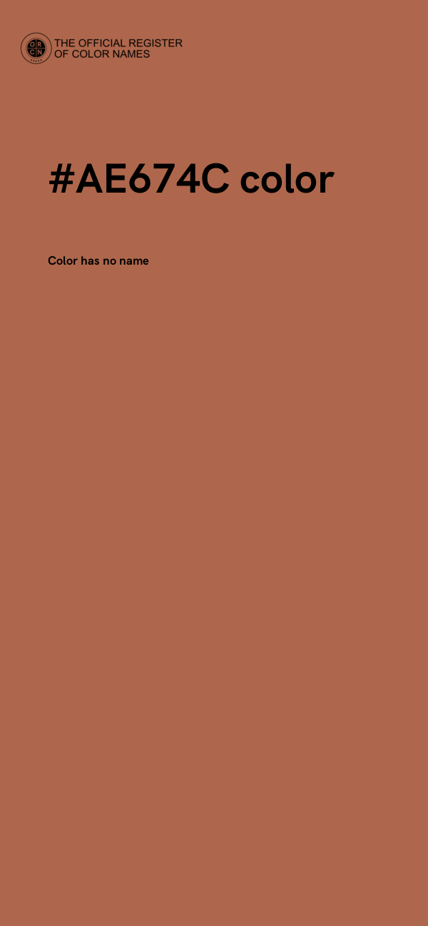#AE674C color image