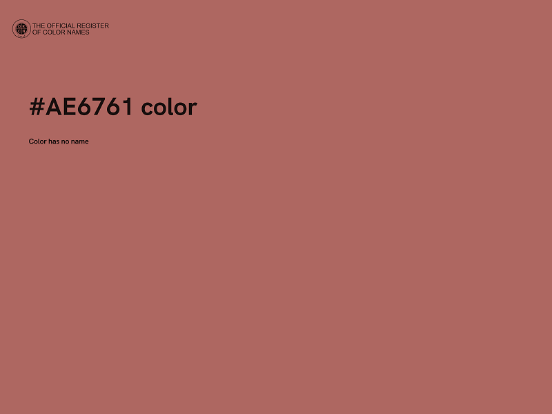 #AE6761 color image