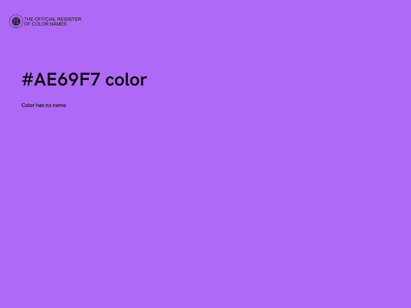 #AE69F7 color image