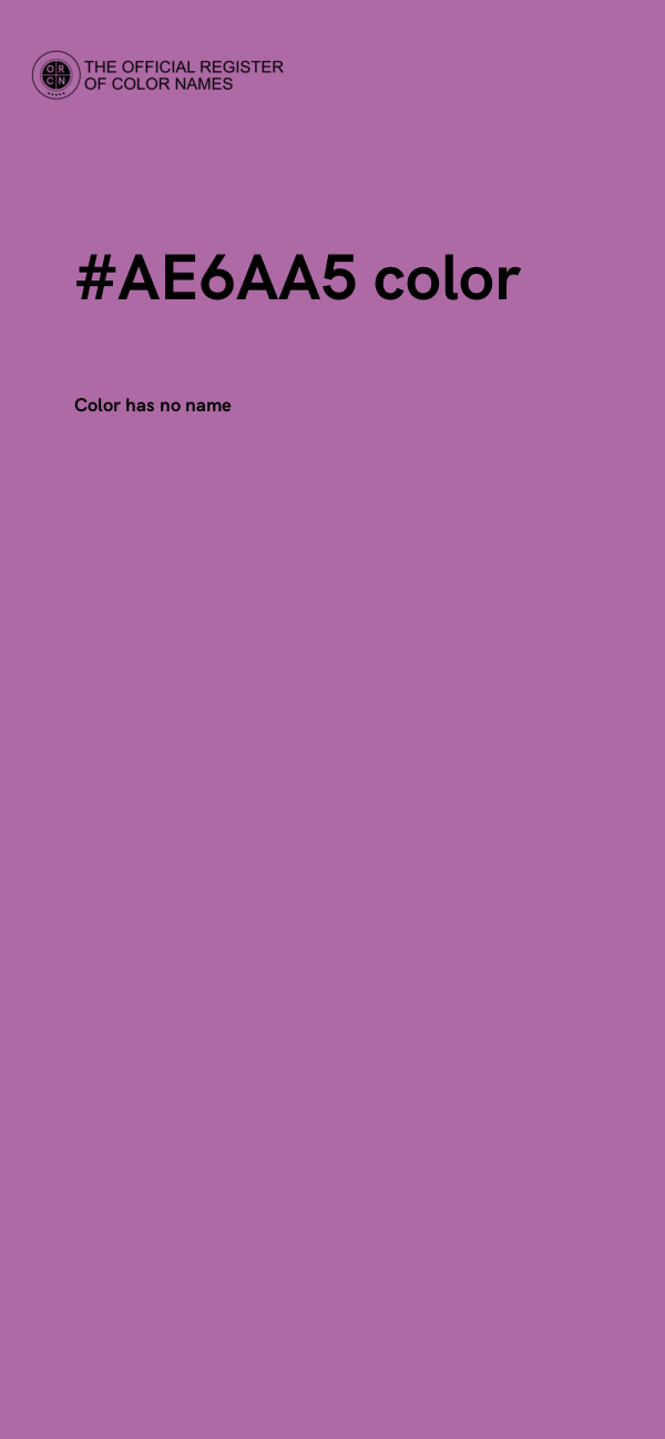 #AE6AA5 color image