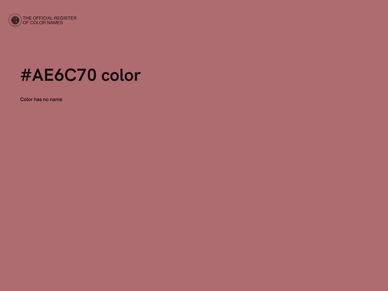 #AE6C70 color image