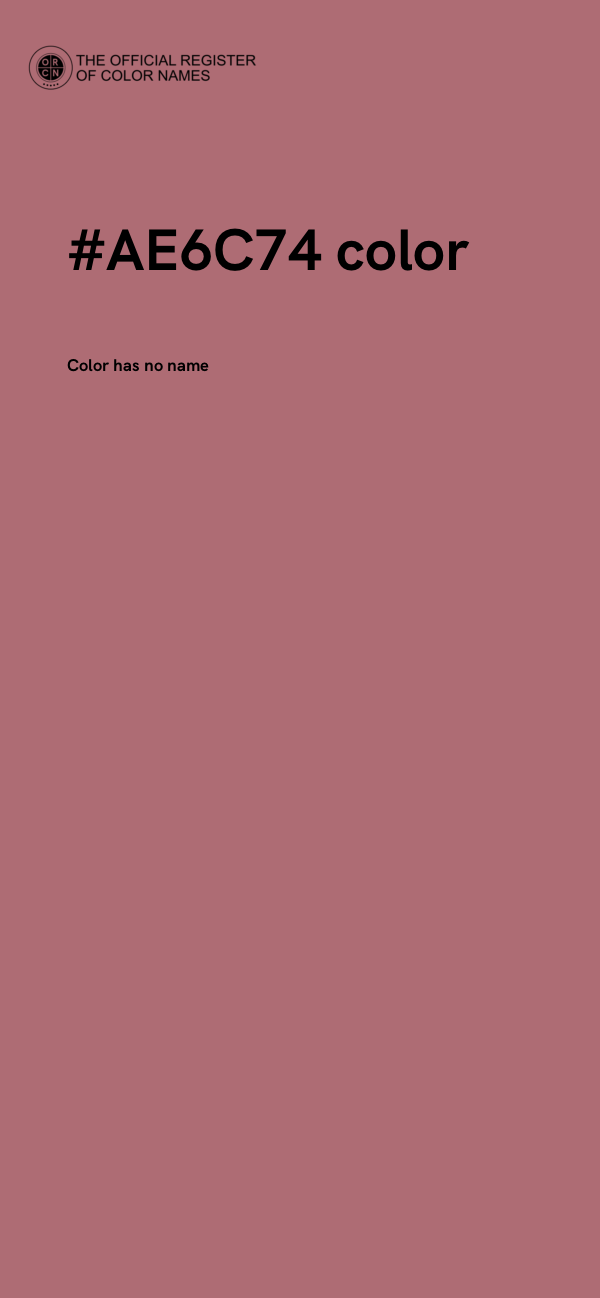 #AE6C74 color image
