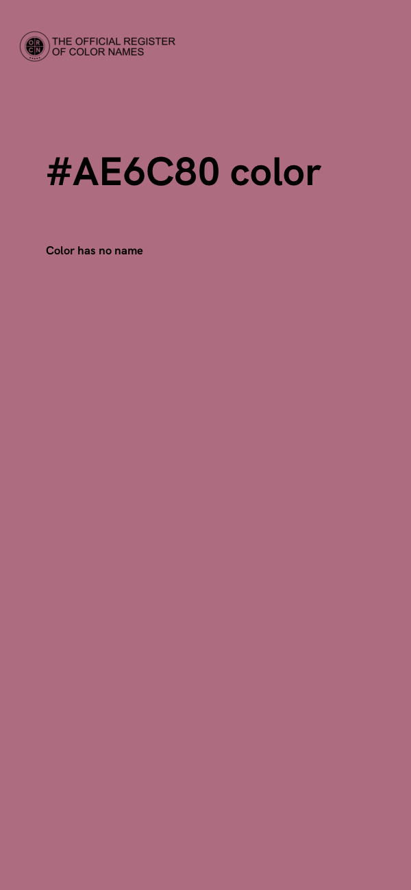 #AE6C80 color image
