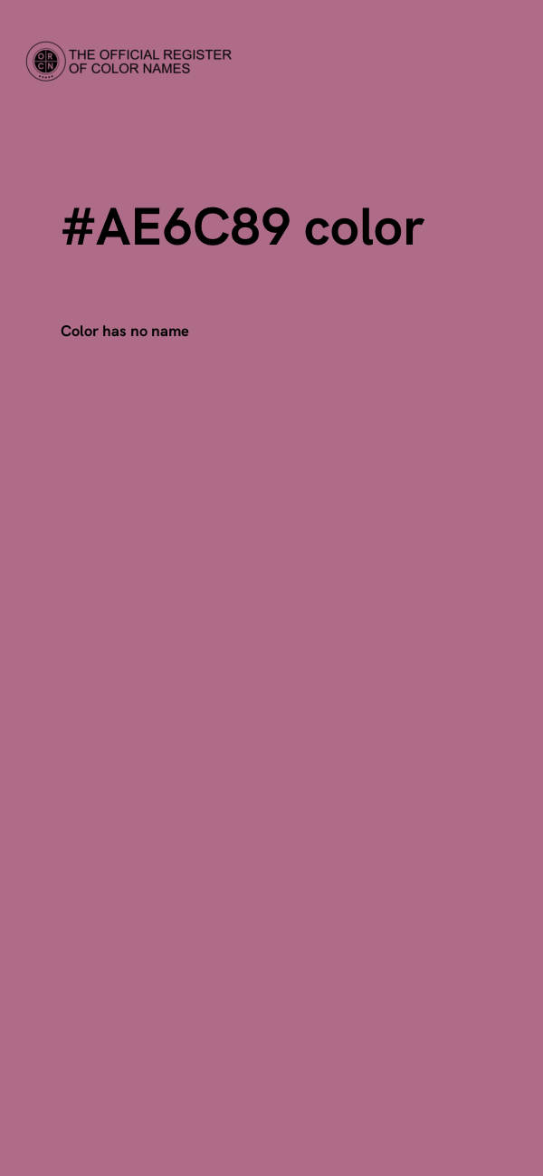 #AE6C89 color image