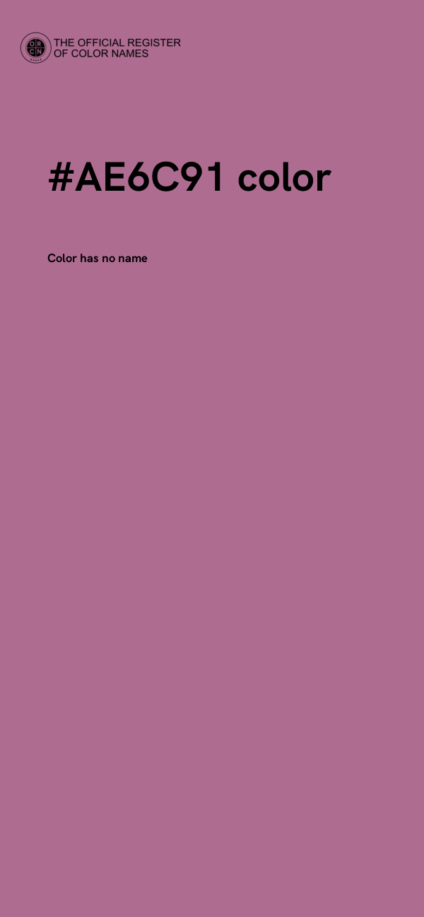 #AE6C91 color image