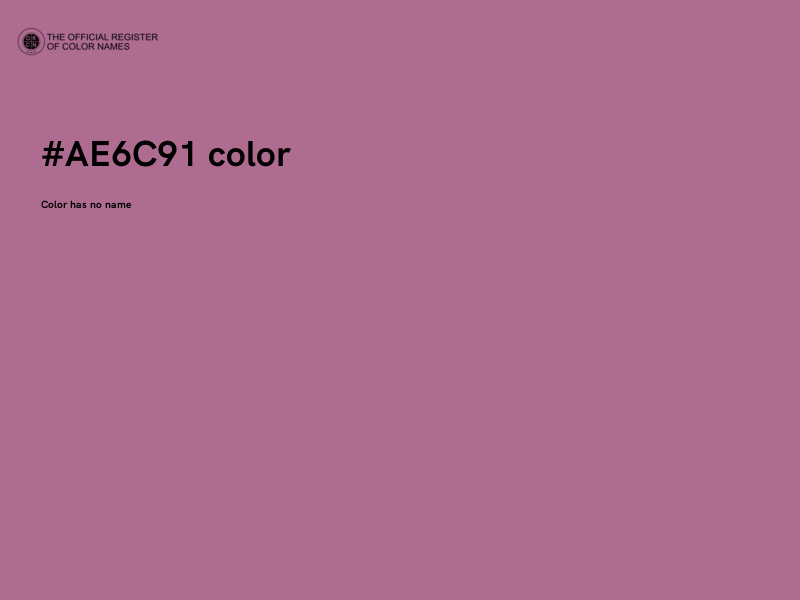 #AE6C91 color image