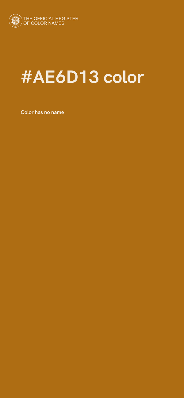 #AE6D13 color image
