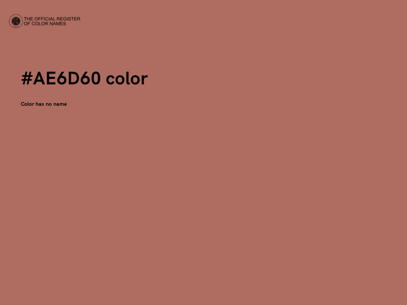 #AE6D60 color image