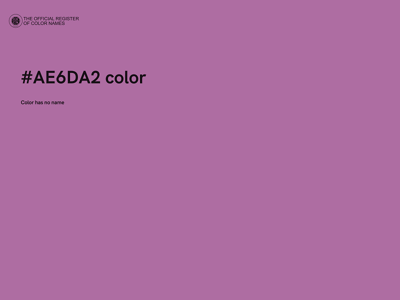 #AE6DA2 color image