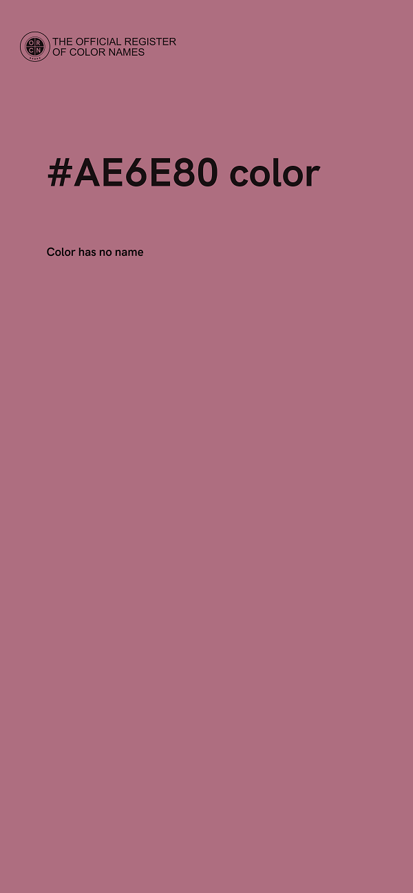 #AE6E80 color image