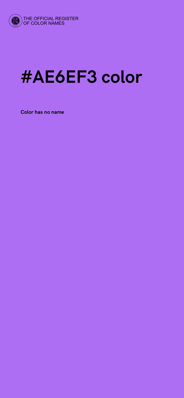 #AE6EF3 color image
